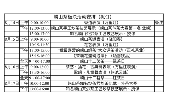 上演系列“重頭戲”！2020青島茶博會8月14日開幕